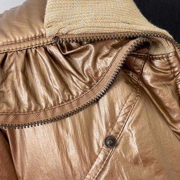 Just Cavalli Gold Puffer Jacket - Picture 5 of 16